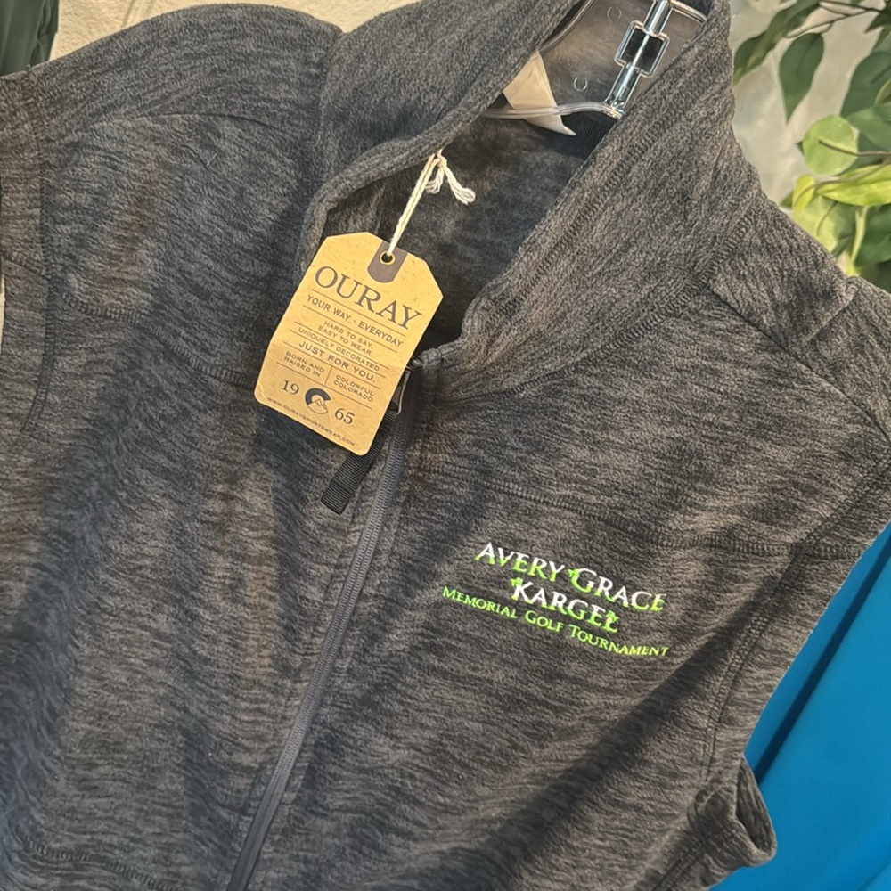Oura Charcoal Vest with Lime Logo